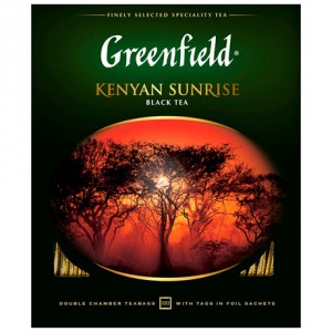 Чай чёрный пакетированный, Kenya Sunrise, Greenfield 200г