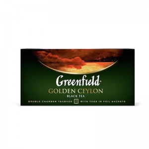 Чай чёрный пакетированный, Golden Ceylon, Greenfield 50г
