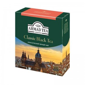 Чай чёрный пакетированный Classic Black Tea, Ahmad Tea 200г