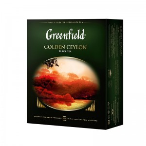 Чай чёрный пакетированный, Golden Ceylon, Greenfield 200г