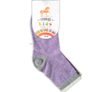 Носки детские YCL83  сиреневый/серый, размер 18-20, ГрандKids 