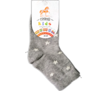 Носки детские YCL79 серый меланж, размер 16-18, ГрандKids 