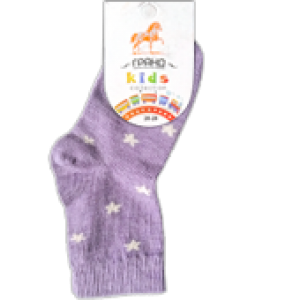 Носки детские YCL79  сиреневый меланж, размер 18-20, ГрандKids 